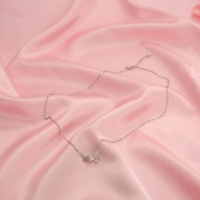 родирано сребърно колие ИГРИВИ ПЕПЕРУДКИ